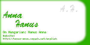 anna hanus business card